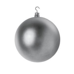 Boule de Noël XXL argentée mate, 40 cm