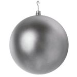 Boule de Noël XXL argentée mate, 50 cm - 0