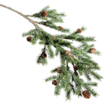 Artificial fir branch with cones 65 cm - 0