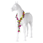 Cheval décoratif de 195 cm de haut, blanc - 3