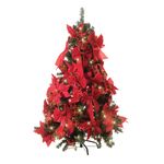 Decorated Christmas tree "Classic red" with LED, height 210 cm - 0