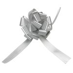 Drawstring ribbon, Ø 10 cm, silver - 0