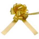 Drawstring ribbon, Ø 10 cm, gold - 0