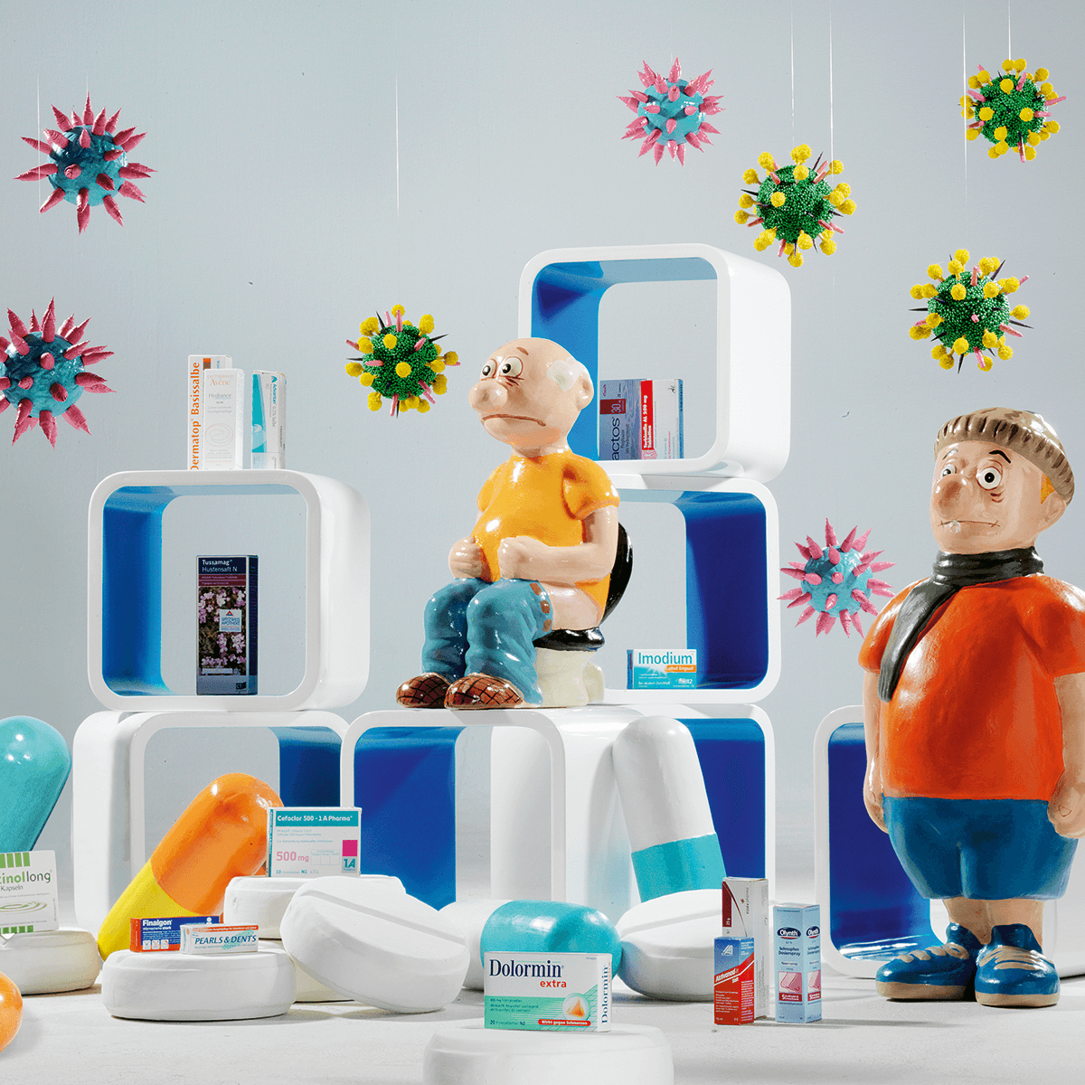 Deko-Objekt Riesen-Viren, 2 Stück - 3 Deko-Objekt Riesen-Viren, 2 Stück - 3