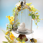 Imitación de abejas decorativas 15 cm, 2 piezas - 4
