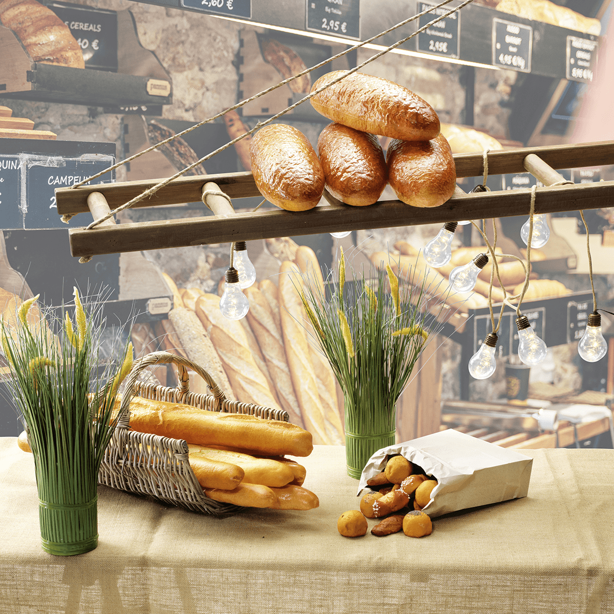 Baguette aliment factice 58 cm  - 3