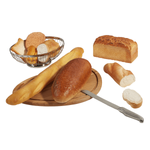 Baguette set food replica 3 parts - 3