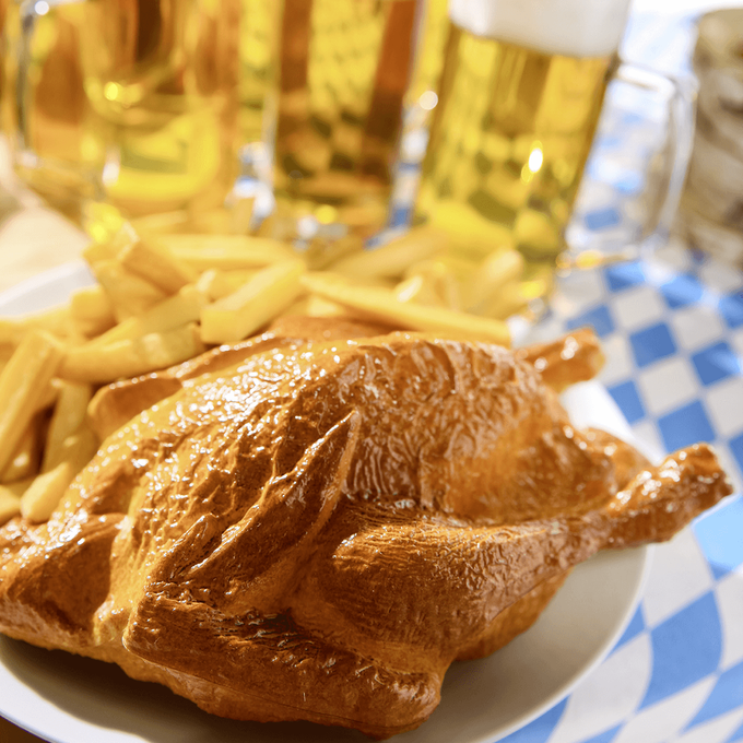 Hähnchen gegrillt Lebensmittel-Attrappe 23 cm | DecoWoerner