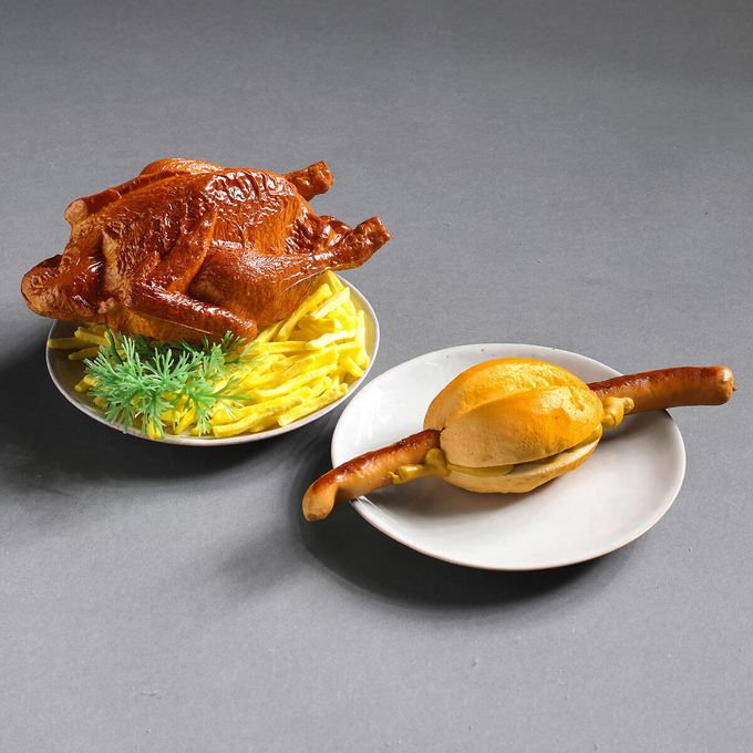 Hähnchen gegrillt Lebensmittel-Attrappe 23 cm | DecoWoerner