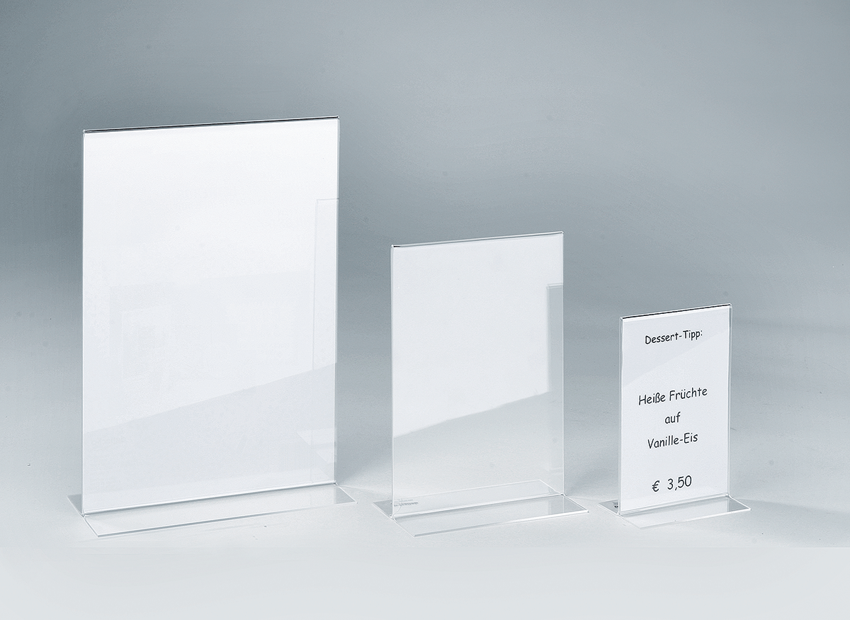 Tisch-Aufsteller, DIN A4, hoch - 6 Tisch-Aufsteller, DIN A4, hoch - 6