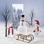 Schneemann, 120 cm hoch - 1