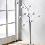 Artificial white winter deco branch 145 cm - 3