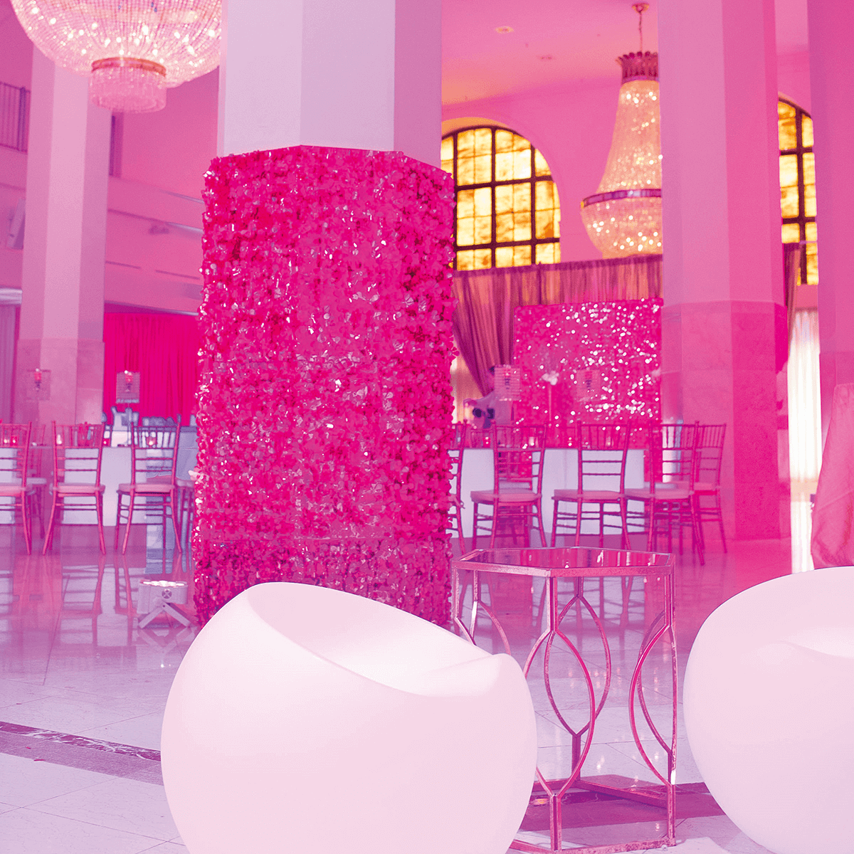 Die cut optic foil metallic 90 cm wide, pink - 6 Die cut optic foil metallic 90 cm wide, pink - 6
