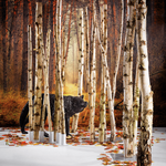 Decorative birch trunks 220 cm - 6