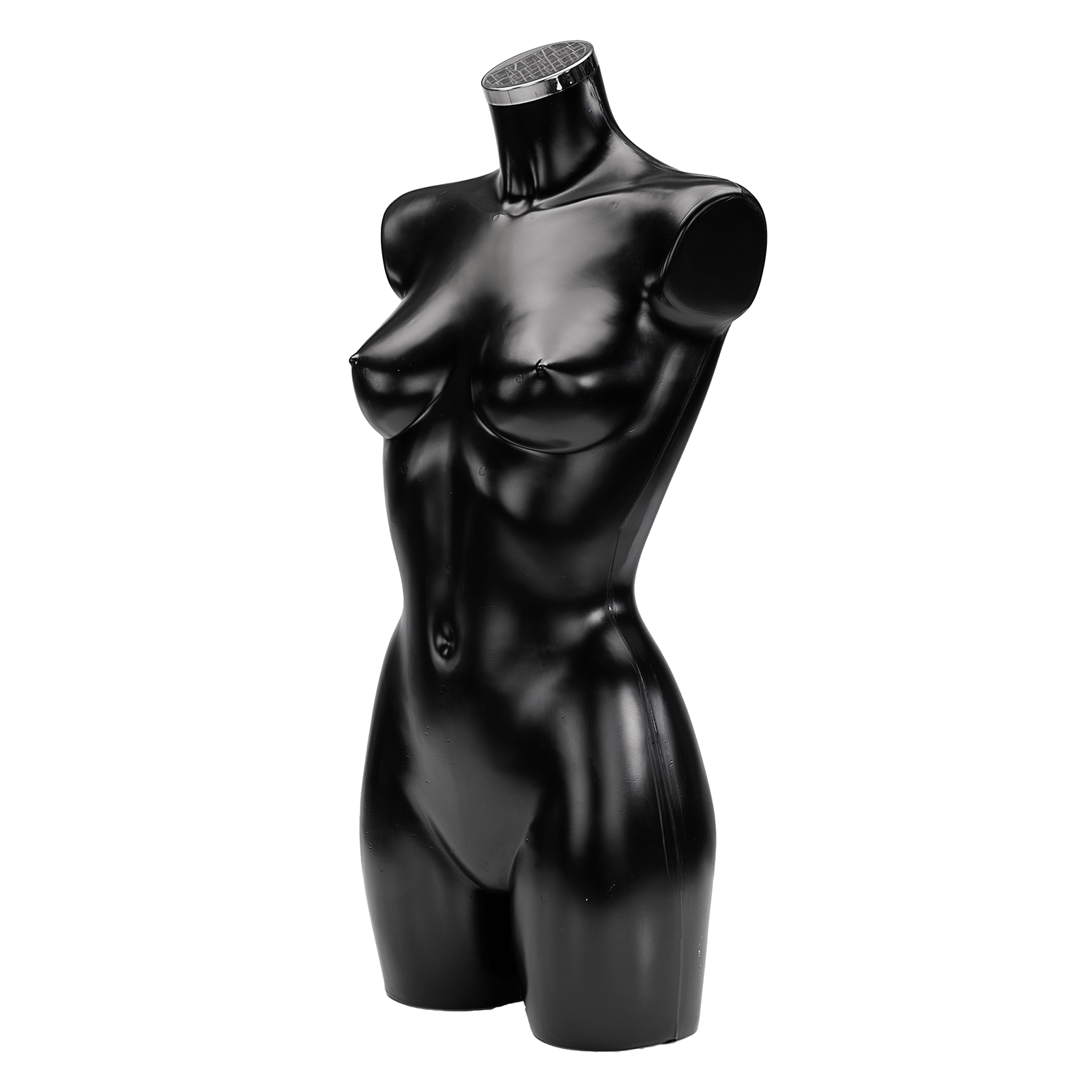 Torso de plástico lacado señora 85 cm, negro - 7
