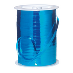 Metallic ribbon, shiny, width 5 mm, light blue - 0
