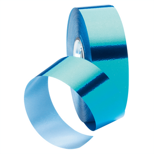 Banda metálica brillante, anchura 31 mm, color azul claro