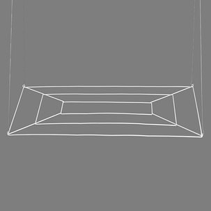 Ceiling grill rectangle white 120 x 80 cm