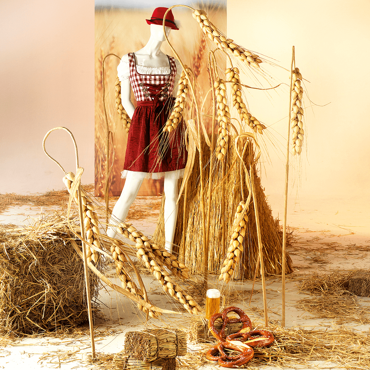 Deko Weizenähre, 170 cm hoch - 3 Deko Weizenähre, 170 cm hoch - 3