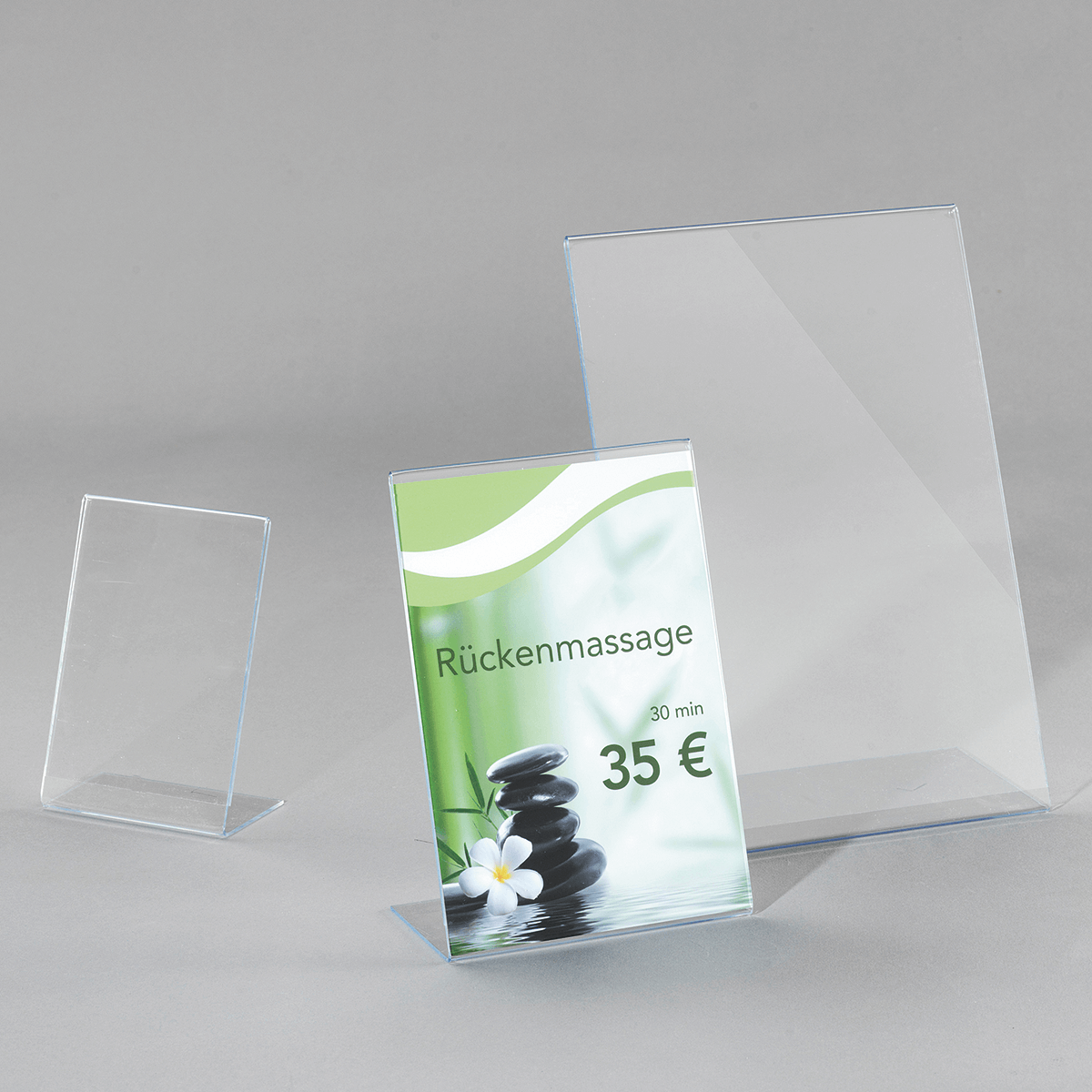 Tischaufsteller, DIN A6, hoch - 3 Tischaufsteller, DIN A6, hoch - 3