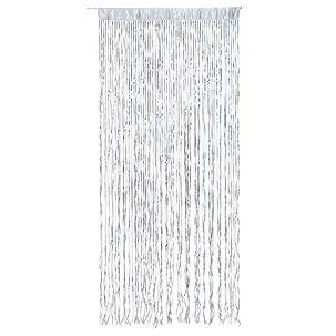 Rideau de fils à paillettes argenté, 250 cm