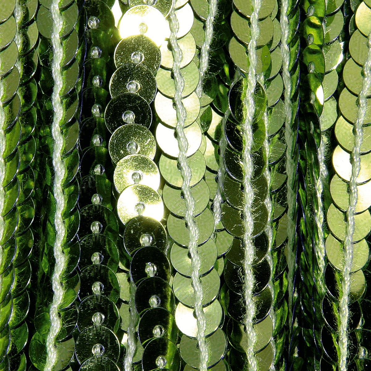 Fadenvorhang mit Pailletten grün, 250 cm - 1 Fadenvorhang mit Pailletten grün, 250 cm - 1