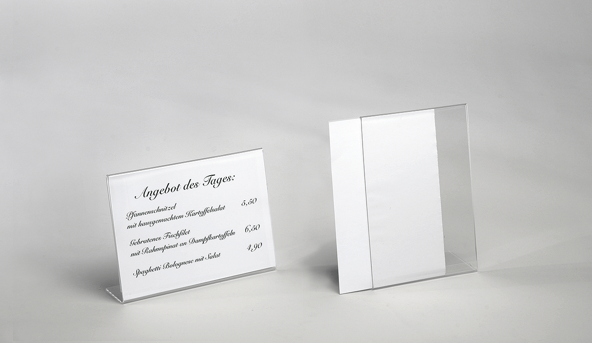 Tischaufsteller, DIN A5, quer - 3 Tischaufsteller, DIN A5, quer - 3