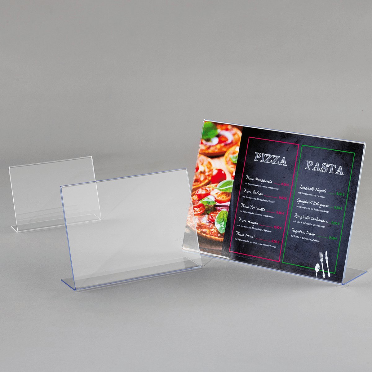 Tischaufsteller, DIN A5, quer - 2 Tischaufsteller, DIN A5, quer - 2