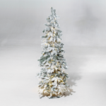 Sapin d'hiver, sapin artificiel en luvi enneigé avec lumière LED, 160 cm - 0