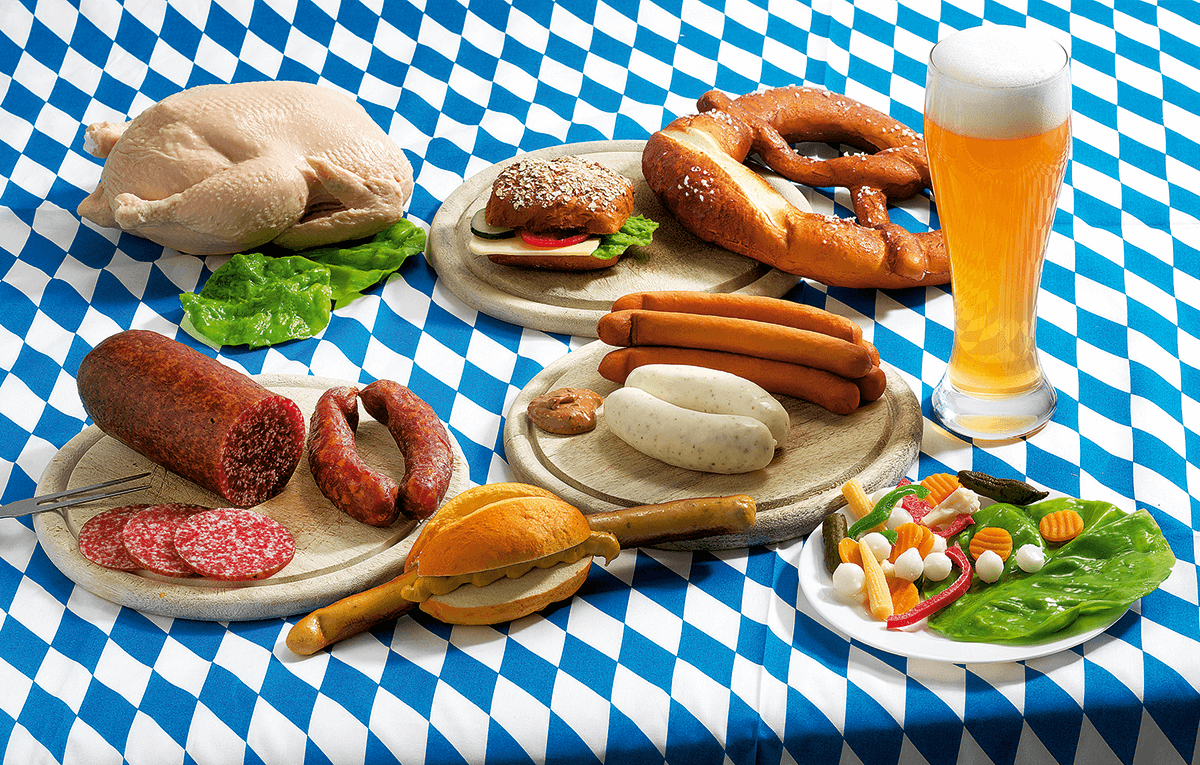 Wiener sausages food replica 15 cm  - 6 Wiener sausages food replica 15 cm  - 6