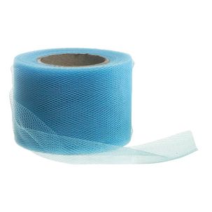 Tulle ribbon width 50 mm, light blue