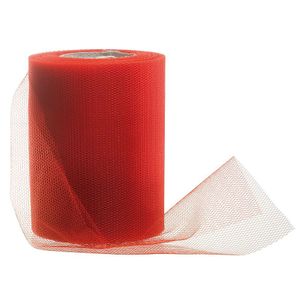 Ruban en tulle larg. 100 mm, rouge