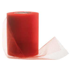 Tüllband, 100 mm, 25 m, rot