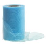 Tulle ribbon width 100 mm, light blue - 0