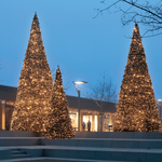 Gigant Baum mit LED warm, außen, 370 cm - 1