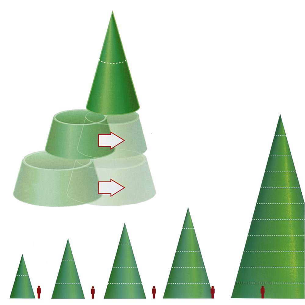 Gigant Baum mit LED warm, außen, 440 cm - 3 Gigant Baum mit LED warm, außen, 440 cm - 3