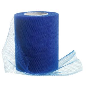 Tulle ribbon width 100 mm, blue