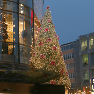 Árbol gigante con LED cálido, exterior, 720 cm