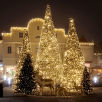 Arbre géant avec LED chaud, extérieur, 1000 cm - 1