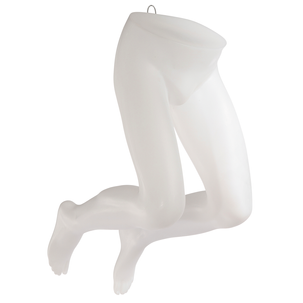 Présentoir de pantalons homme, 106 cm, blanc opale