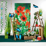 Mariposas decorativas, 10 cm, color azul, 6 piezas - 2