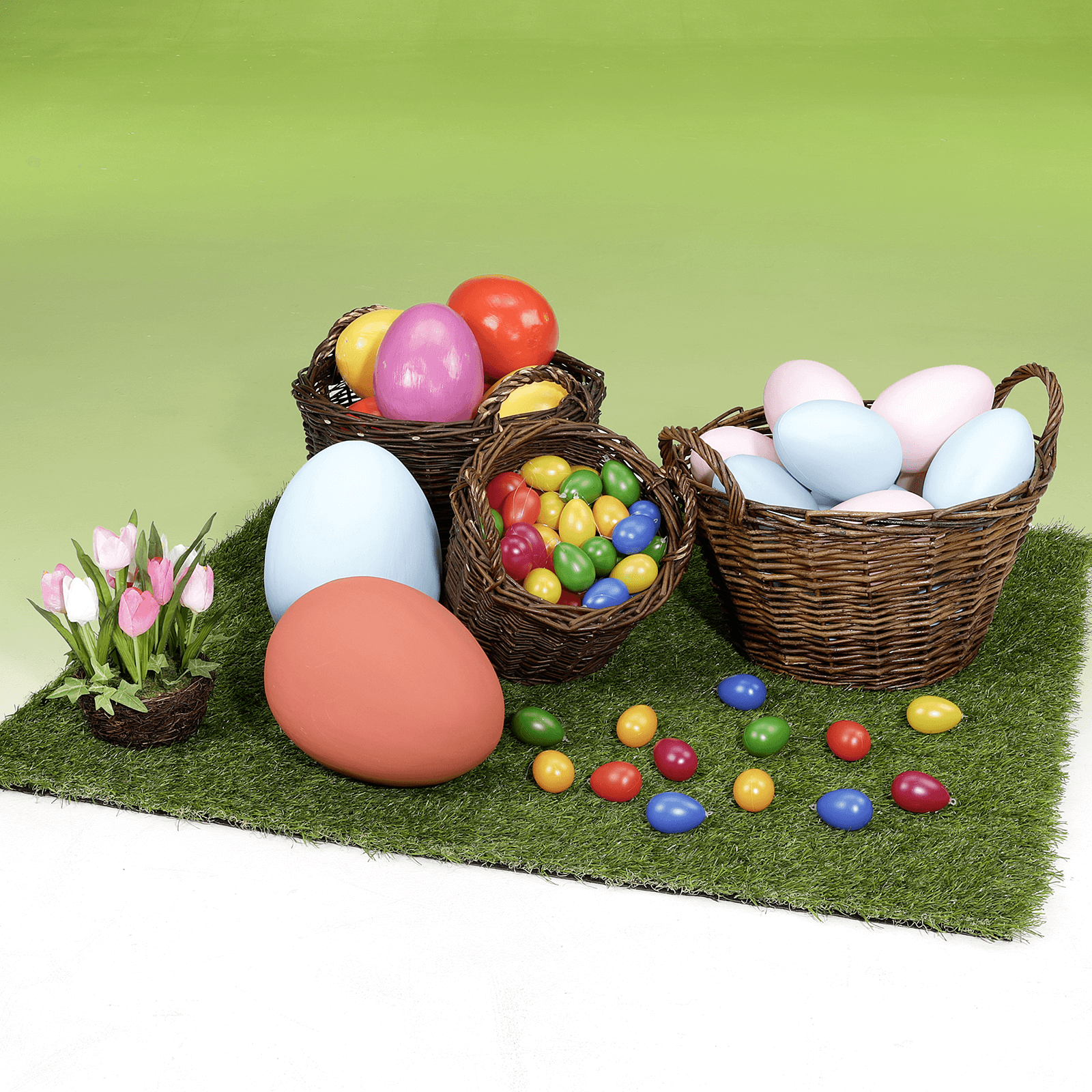 Decorative Easter egg yellow, 18 cm - 1