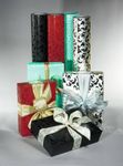 Sustainable Black Wrapping Paper with Glossy Vine Pattern - 50 m Wrapping Paper Roll - 8