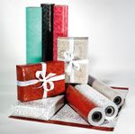 Nachhaltiges, schwarzes Geschenkpapier mit glänzendem Rankenmuster – 50 m Geschenkpapier-Rolle - 8