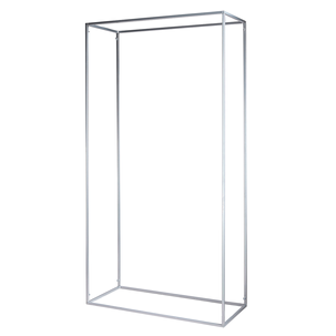 Dekorahmen aus Metall, silber 200 cm hoch