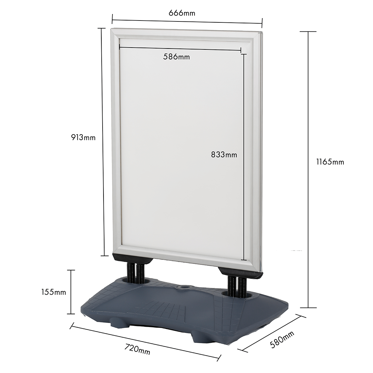 Cartel expositor "Wind", plateado - 1