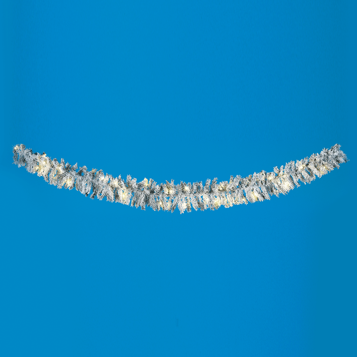 flocked fir garland with LED IP 20, 270 cm - 2 flocked fir garland with LED IP 20, 270 cm - 2