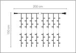 LED Lichtervorhang für außen, 400 LED,  200 cm - 3