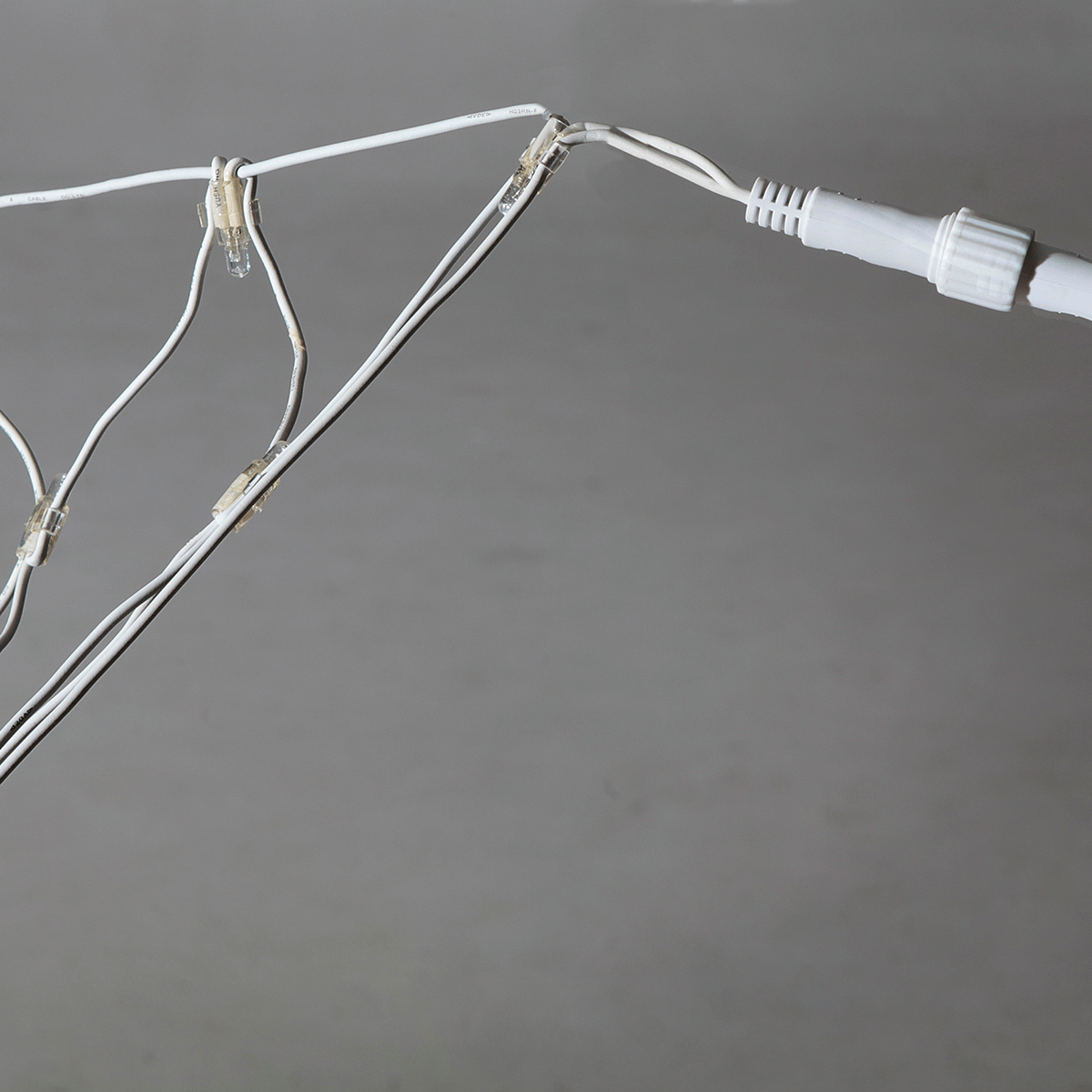 Sistema de red de luces para exteriores, luz LED blanca, cable blanco, 250 x 120 cm - 2 Sistema de red de luces para exteriores, luz LED blanca, cable blanco, 250 x 120 cm - 2