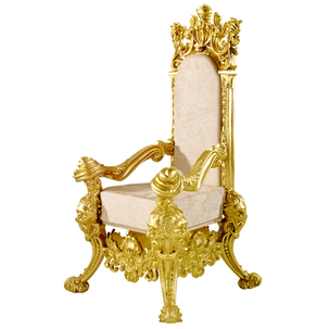 Throne "Renaissance", height 190 cm, gold/ivory